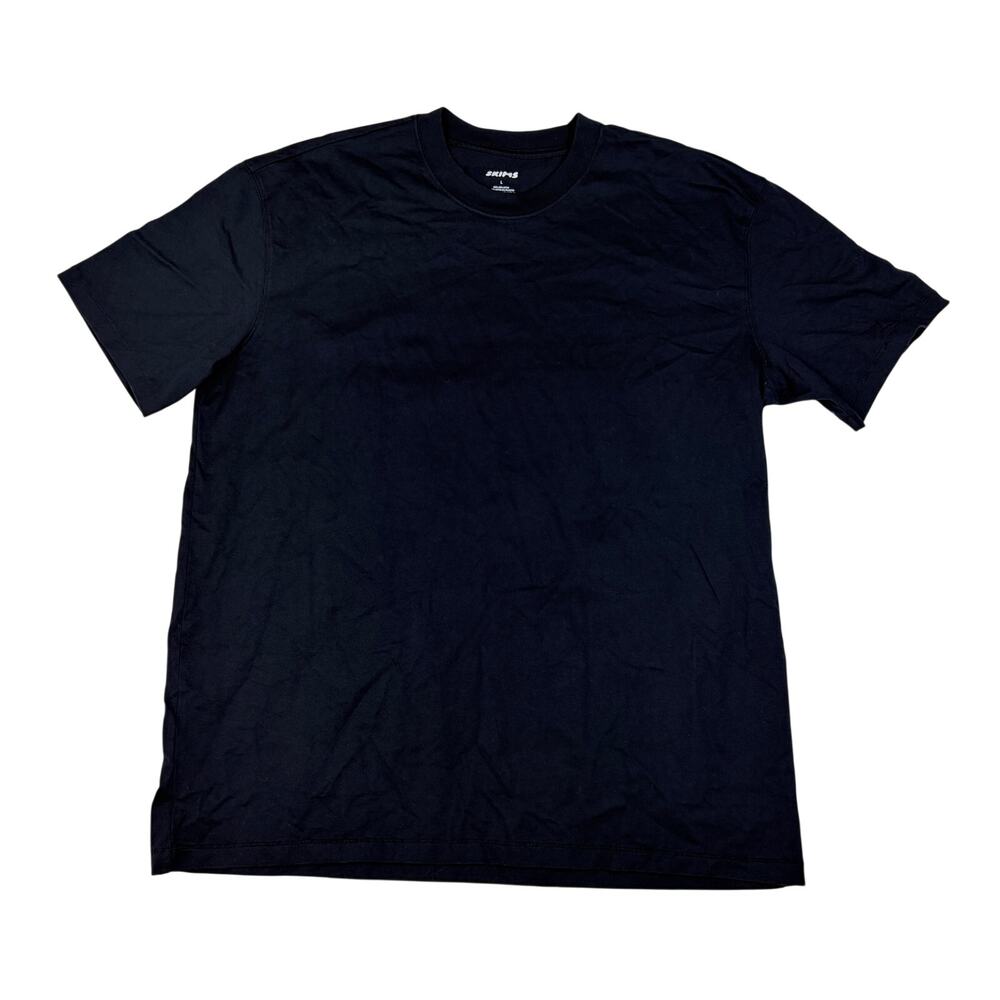 SKIMS Men's Cotton Jersey Crew Neck T-Shirt Black Size L NWT Authentic